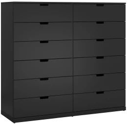 Комод с 12 ящиками - аналог IKEA  NORDLI, 120x130 см, черный