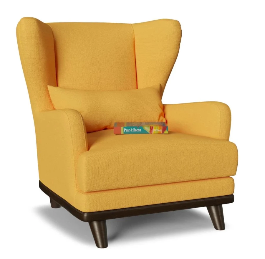 Кресло - аналог IKEA STRANDMON, 90х75х90 см, яркий желтый (изображение №1)