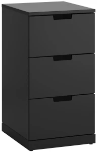 Комод с 3 ящиками - аналог IKEA NORDLI, 30x70 см, черный