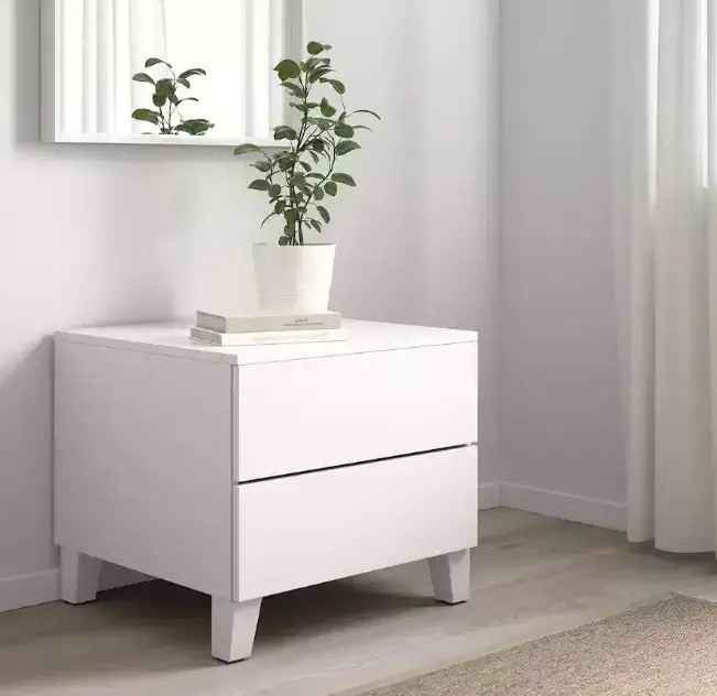 Комод с 2 ящиками  - аналог IKEA OPPHUS ОПХУС, 60x53 см, белый
