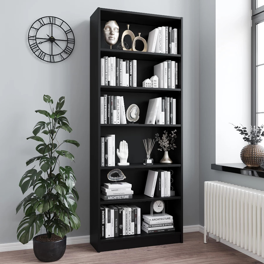 Стеллаж Билли-аналог IKEA BILLY/OXBERG 202х80х28,черный