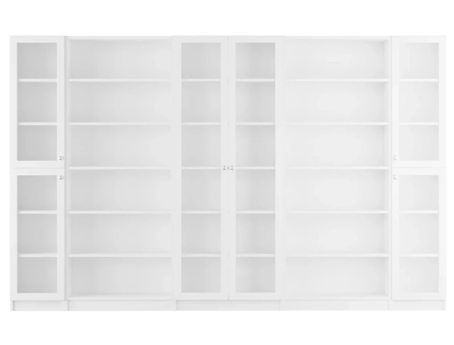 Шкаф книжный Билли-аналог IKEA BILLY/OXBERG 202х320х30,белый (изображение №3)