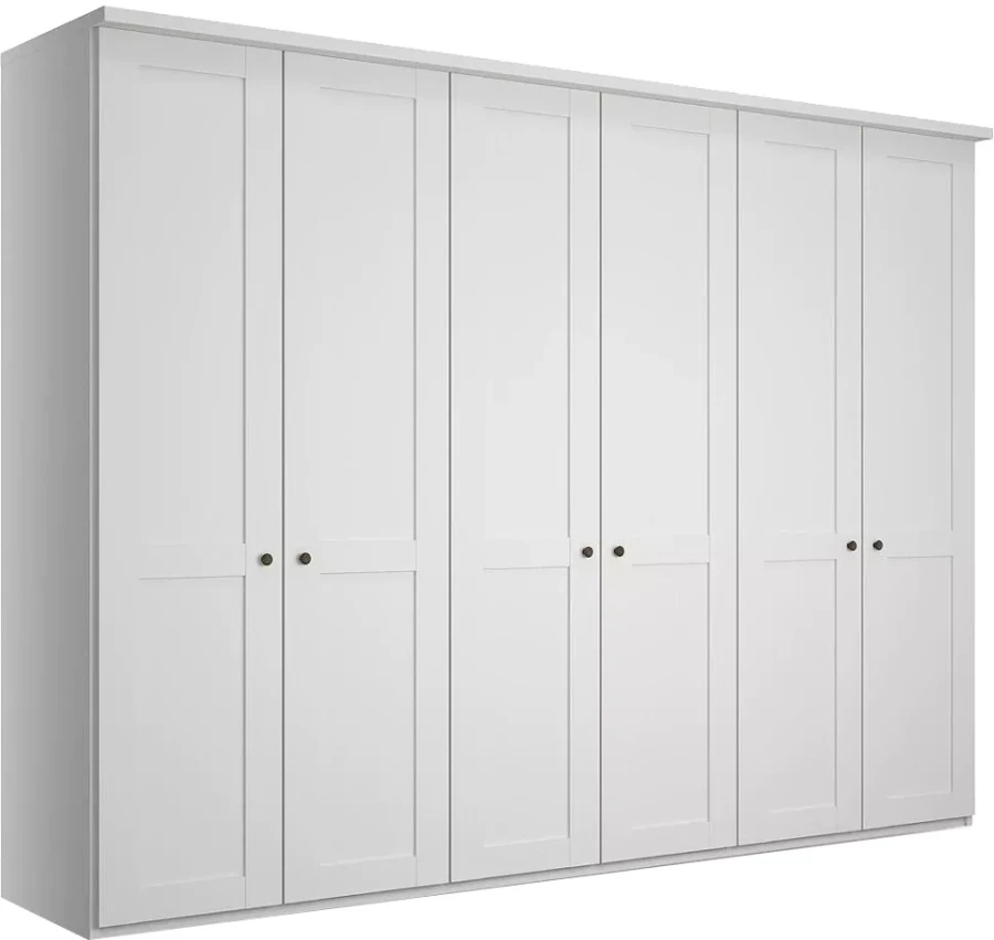 Шкаф распашной 6-ти дверный - аналог IKEA BRIMNES, 50х240х220 см, белый (изображение №1)
