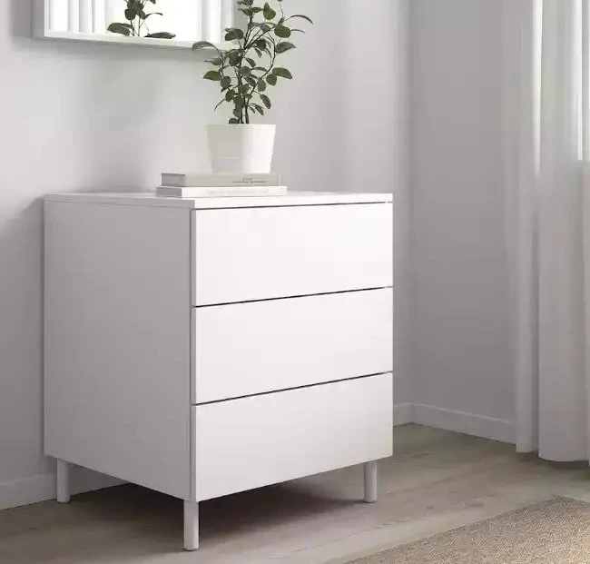 Комод с  ящиками  - аналог IKEA OPPHUS ОПХУС, 60x73 см, белый (изображение №1)