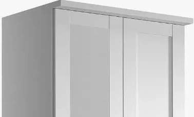 Шкаф распашной2-х дверный с зеркалом - аналог IKEA BRIMNES, 50х80х220 см, белый (изображение №2)