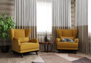 Кресло - аналог IKEA STRANDMON, 90х75х90 см, желтый