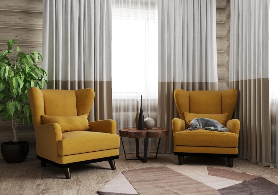 Кресло - аналог IKEA STRANDMON, 90х75х90 см, желтый (изображение №8)