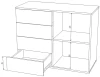 Комод с 5 ящиками - аналог IKEA BESTA, 40х90х80 см, молочный (изображение №2)