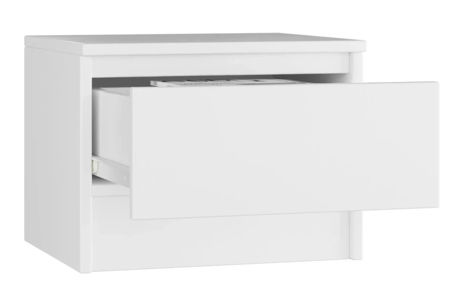 Тумба прикроватная с 1 ящиком - аналог IKEA MALM, 40х35 см, белая (изображение №3)