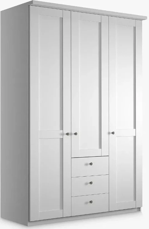 Шкаф распашной 3-х дверный - аналог IKEA BRIMNES, 50х120х220 см, белый (изображение №1)