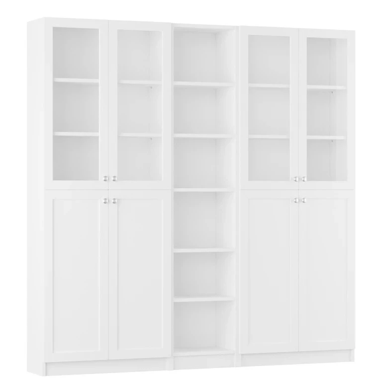 Шкаф книжный Билли- аналог IKEA BILLY/OXBERG 202х200х30,белый (изображение №2)