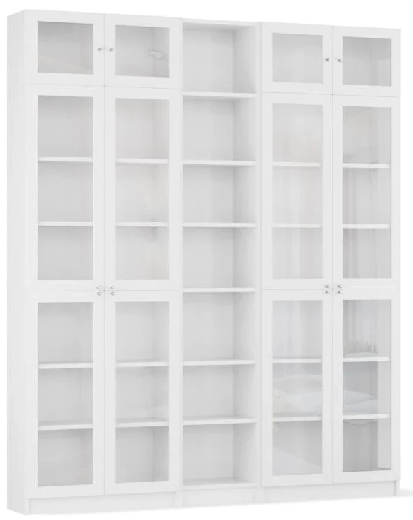 Стеллаж Билли - аналог IKEA BILLY/OXBERG, 200x30x237 см, белый (изображение №2)
