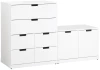 Комод с 8 ящиками - аналог IKEA  NORDLI, 90x120 см, белый (изображение №1)
