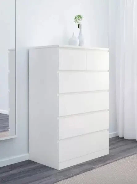 Комод с 6 ящиками - аналог IKEA MALM, 60x118 см, белый (изображение №1)