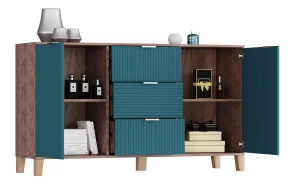 Комод с 5 ящиками - аналог IKEA BESTA, 40х140х80 см, аквамарин