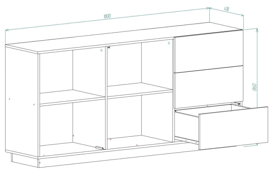 Комод 180 см длина