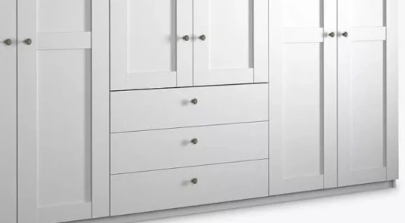 Шкаф распашной 6-ти дверный - аналог IKEA BRIMNES, 50х240х220 см, белый (изображение №3)