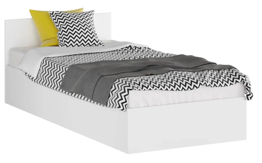 Кровать - аналог IKEA MALM, 90х200 см, белая (изображение №1)