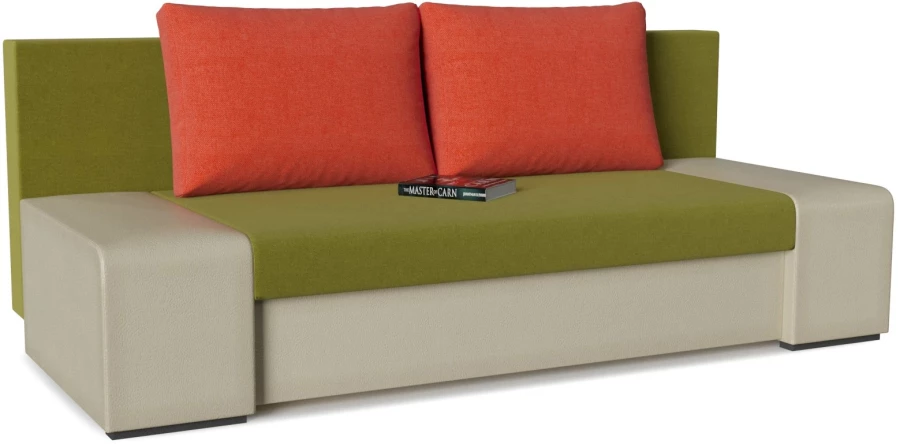 Диван прямой Монако (Сан Ремо) Beige Green Orange (изображение №1)