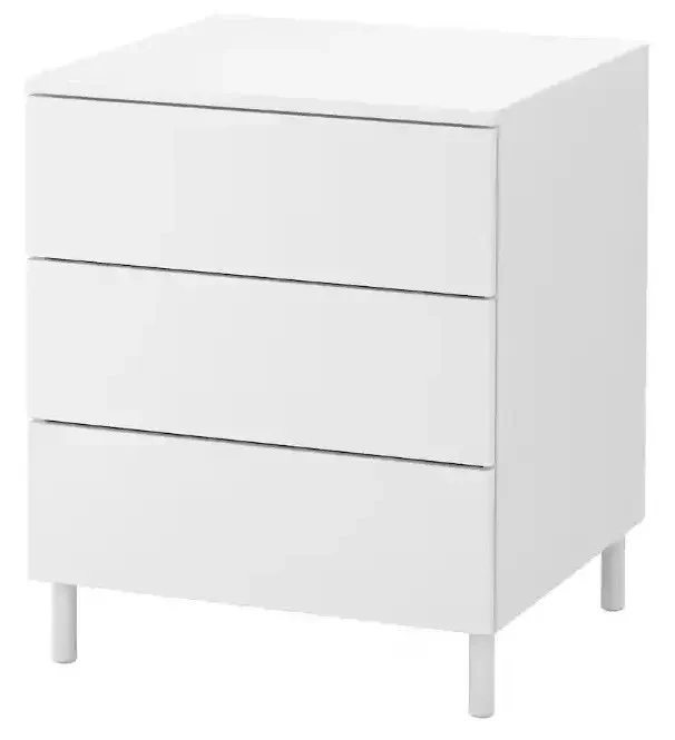 Комод с  ящиками  - аналог IKEA OPPHUS ОПХУС, 60x73 см, белый (изображение №2)