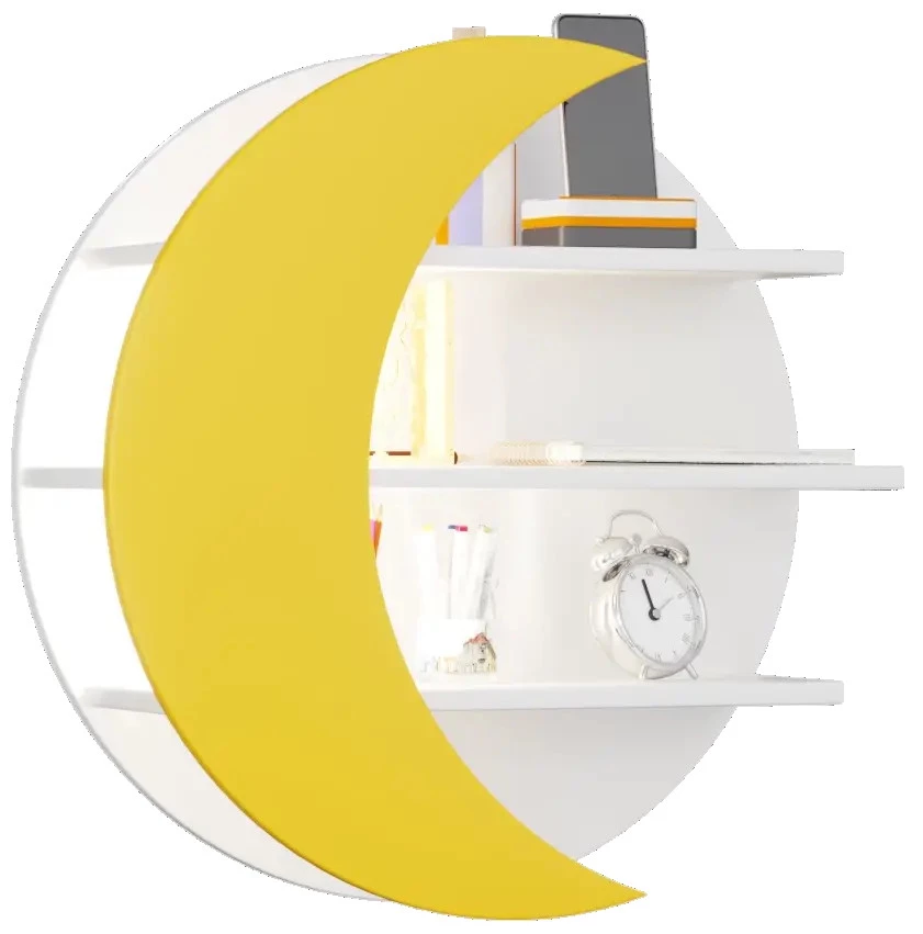 Полка с подсветкой Луна желтая Лапландия (изображение №1)