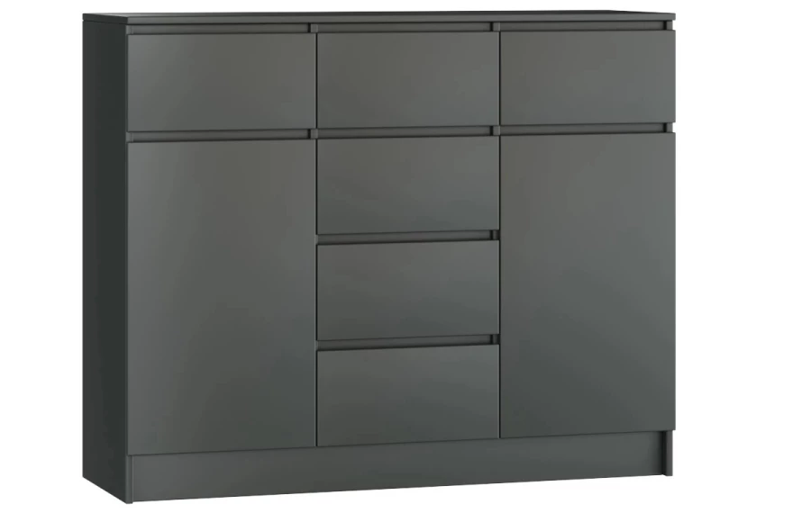 Комод с 6 ящиками - аналог IKEA MALM, 40х120х99 см, графит (изображение №1)