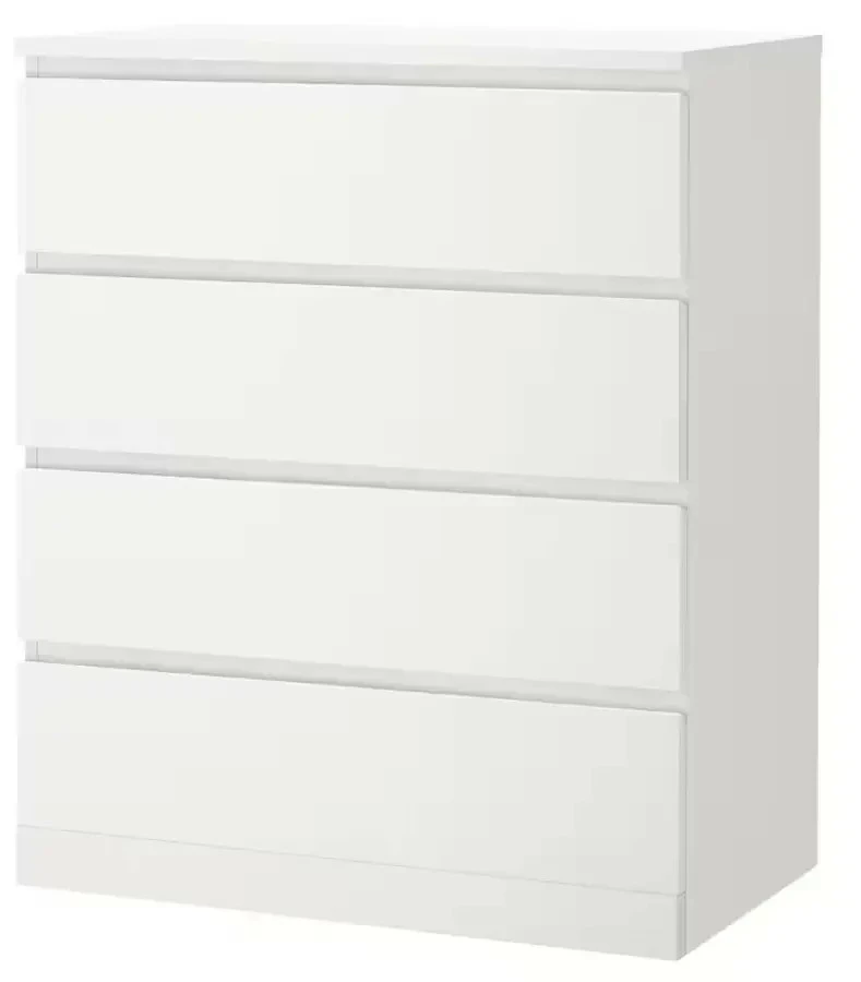 Комод с 4 ящиками - аналог IKEA MALM, 60x95 см, белый (изображение №2)