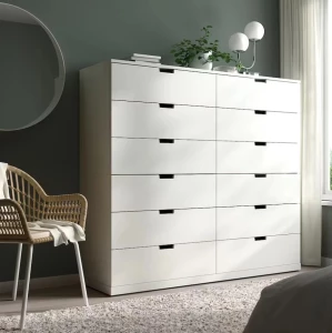 Комод с 12 ящиками - аналог IKEA  NORDLI, 120x130 см, белый