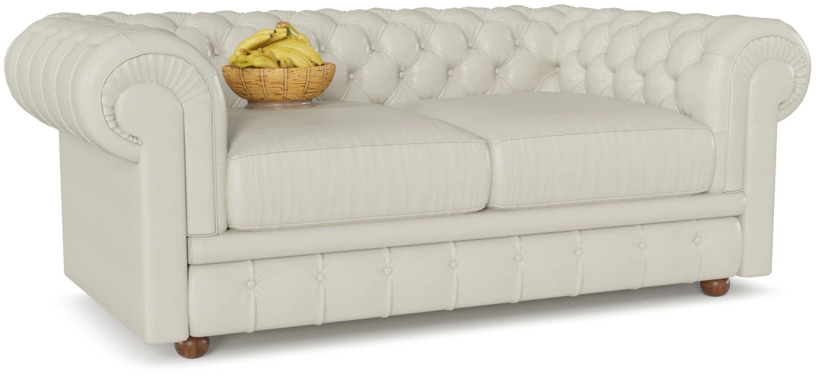 Диван прямой Chesterfield Teos Milk нераскладной