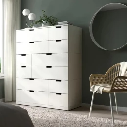 Комод с 12 ящиками - аналог IKEA  NORDLI, 90x10 см, белый