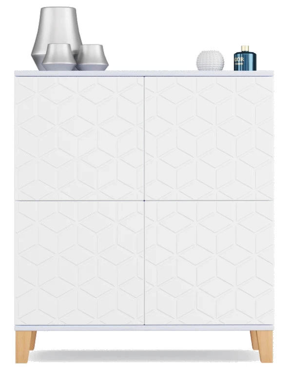 Комод 4 ящика - аналог IKEA BESTA, 40х80х90 см, белый глянец (изображение №2)