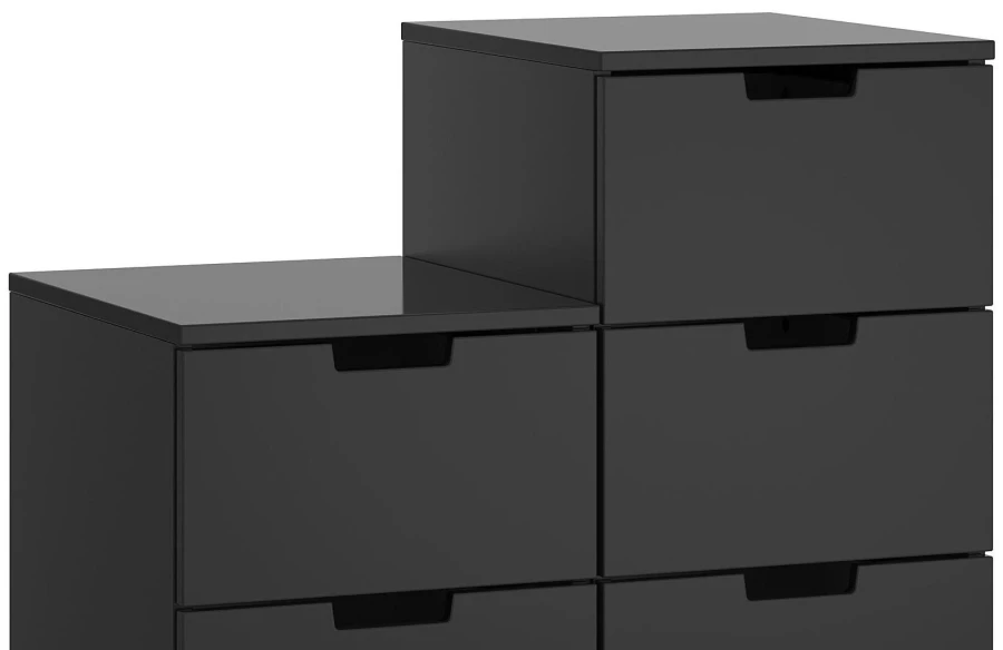 Комод с 7 ящиками - аналог IKEA  NORDLI, 60x90 см, черный (изображение №2)
