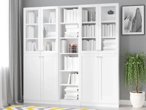 Шкаф книжный Билли- аналог IKEA BILLY/OXBERG 202х200х30,белый