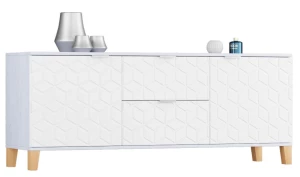 Комод с 4 ящиками - аналог IKEA BESTA, 40х150х60 см, белый глянец