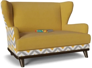Диван прямой Оскар (Ритм) ZigZag Yellow