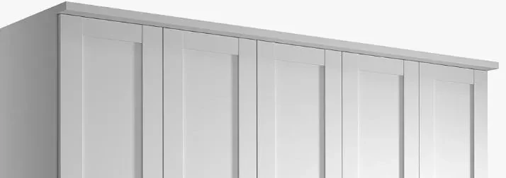 Шкаф распашной 5-ти дверный - аналог IKEA BRIMNES, 50х200х220 см, белый (изображение №2)