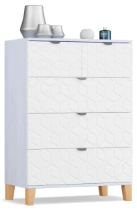 Комод с 5 ящиками - аналог IKEA BESTA, 40х70х100 см, белый глянец