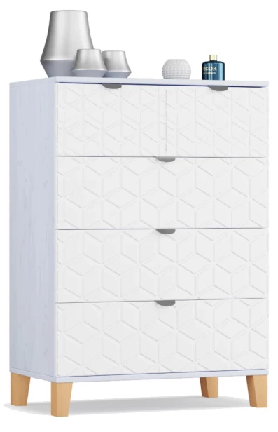 Комод с 5 ящиками - аналог IKEA BESTA, 40х70х100 см, белый глянец (изображение №1)