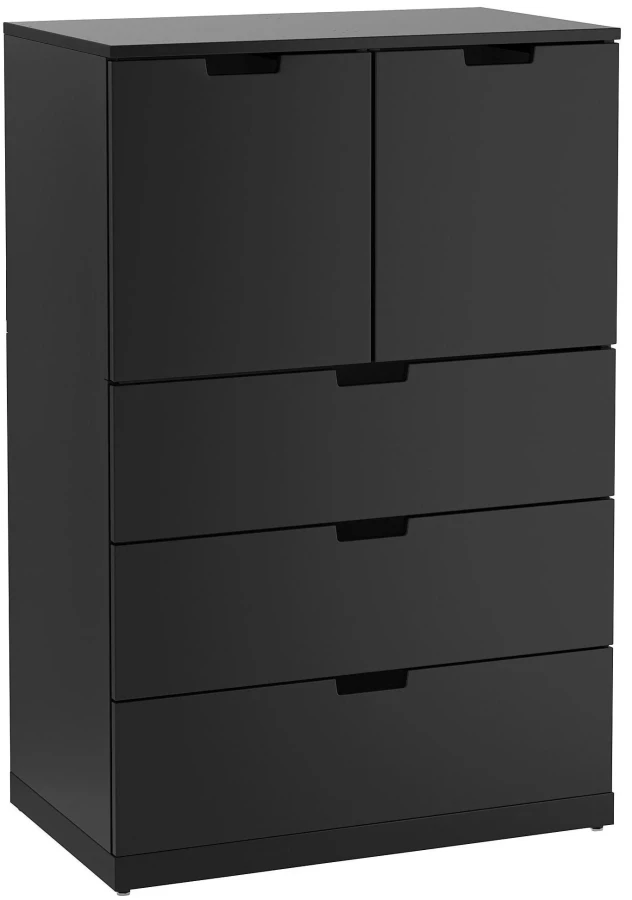 Комод с 5 ящиками - аналог IKEA  NORDLI, 60x110 см, черный (изображение №3)