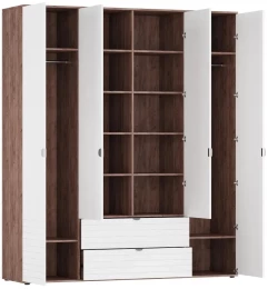 Шкаф распашной 4-х дверный - аналог IKEA BESTA, 50х185х215 см, белый
