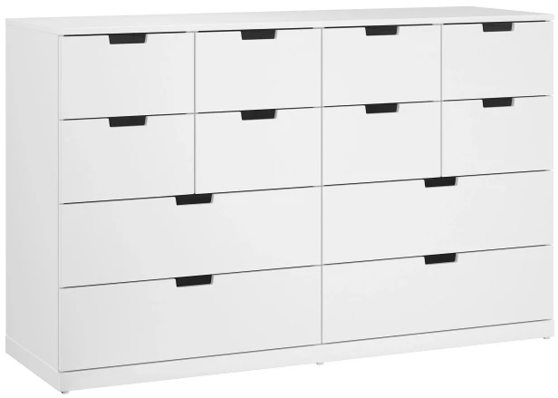 Комод с 12 ящиками - аналог IKEA  NORDLI, 120x90 см, белый (изображение №1)