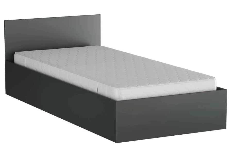 Кровать - аналог IKEA MALM, 203х94 см, графит (изображение №2)