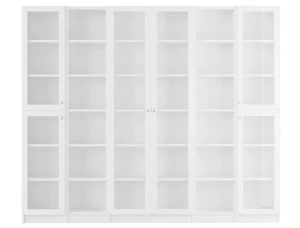 Шкаф книжный Билли- аналог IKEA BILLY/OXBERG 202х240х30, белый