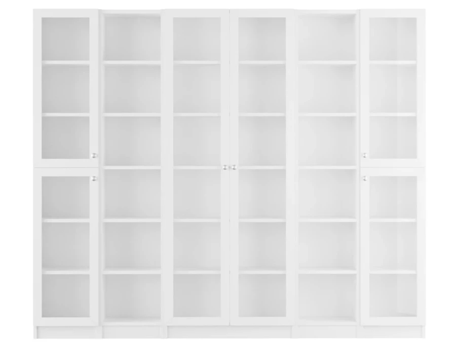 Шкаф книжный Билли- аналог IKEA BILLY/OXBERG 202х240х30, белый (изображение №3)