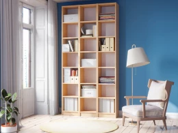 Стеллаж Билли - аналог IKEA BILLY/OXBERG, 120x28x237 см, белый