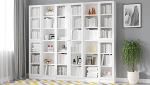 Шкаф книжный Билли- аналог IKEA BILLY/OXBERG 202х240х30, белый