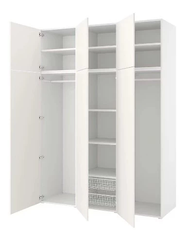 Шкаф - аналог IKEA OPPHUS ОПХУС, 180x57x241 см, белый (изображение №2)