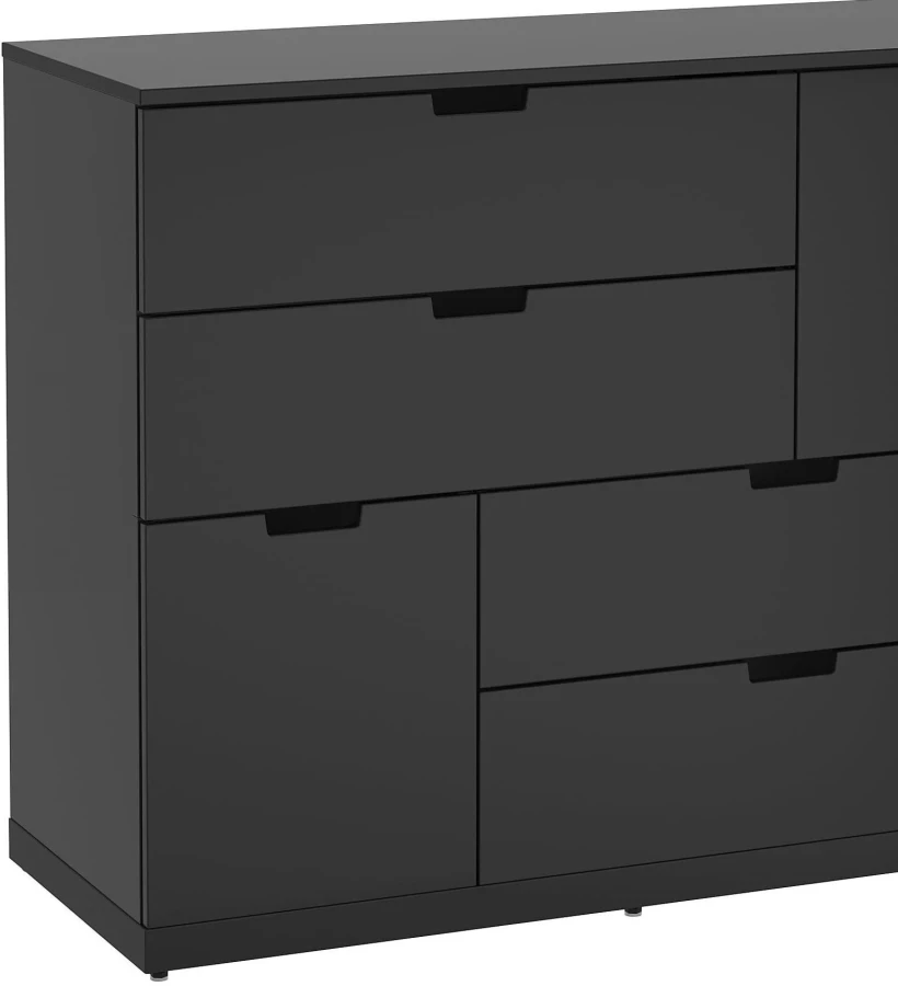 Комод c 6 ящиками - аналог IKEA NORDLI, 90x90 см, черный (изображение №2)