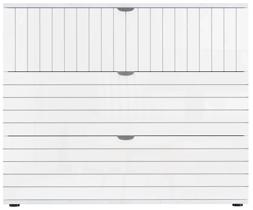 Комод с 3 ящиками - аналог IKEA BESTA, 50х93х76 см, белый (изображение №2)
