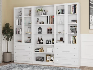 Шкаф книжный Билли-аналог IKEA BILLY/OXBERG 202х240х30,белый